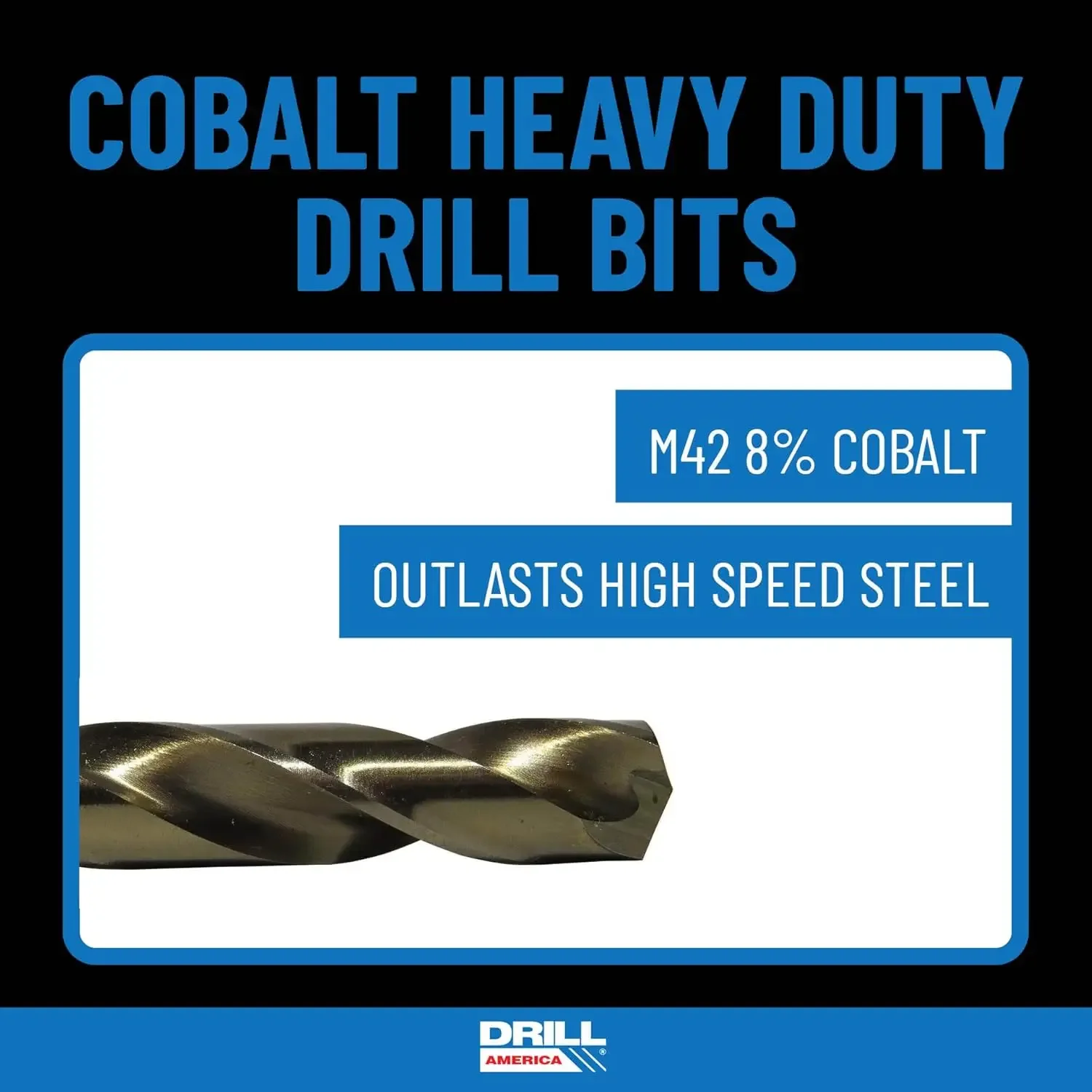 America - D/A29J-CO-PC 29 Piece M42 Cobalt Drill Bit Set in Round Case (1/16" - 1/2" X 64ths), D/ACO Series