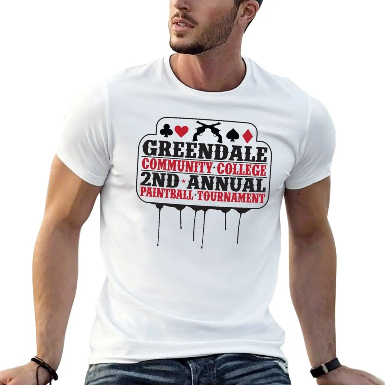 Greendale Paintball Tournament T-Shirt oversized t shirt boys whites mens workout shirts
