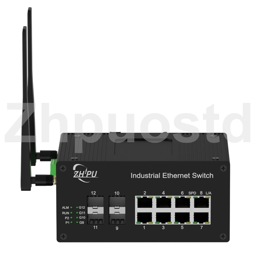 

Industrial Managed 5G Wireless Router&Ethernet Switch, 8x10/100/1000Mbps RJ45 Ports+4x1.25G SFP Ports+1x5G Uplink -40°C to 85°C