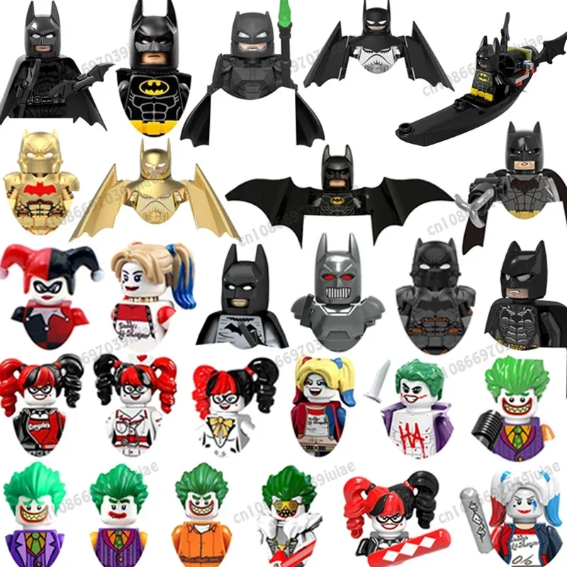 PG1543 PG129 Clown Poison Ivy Batman Harley Quinn Catwoman Robin Bricks Cartoon Character building block Birthday Present