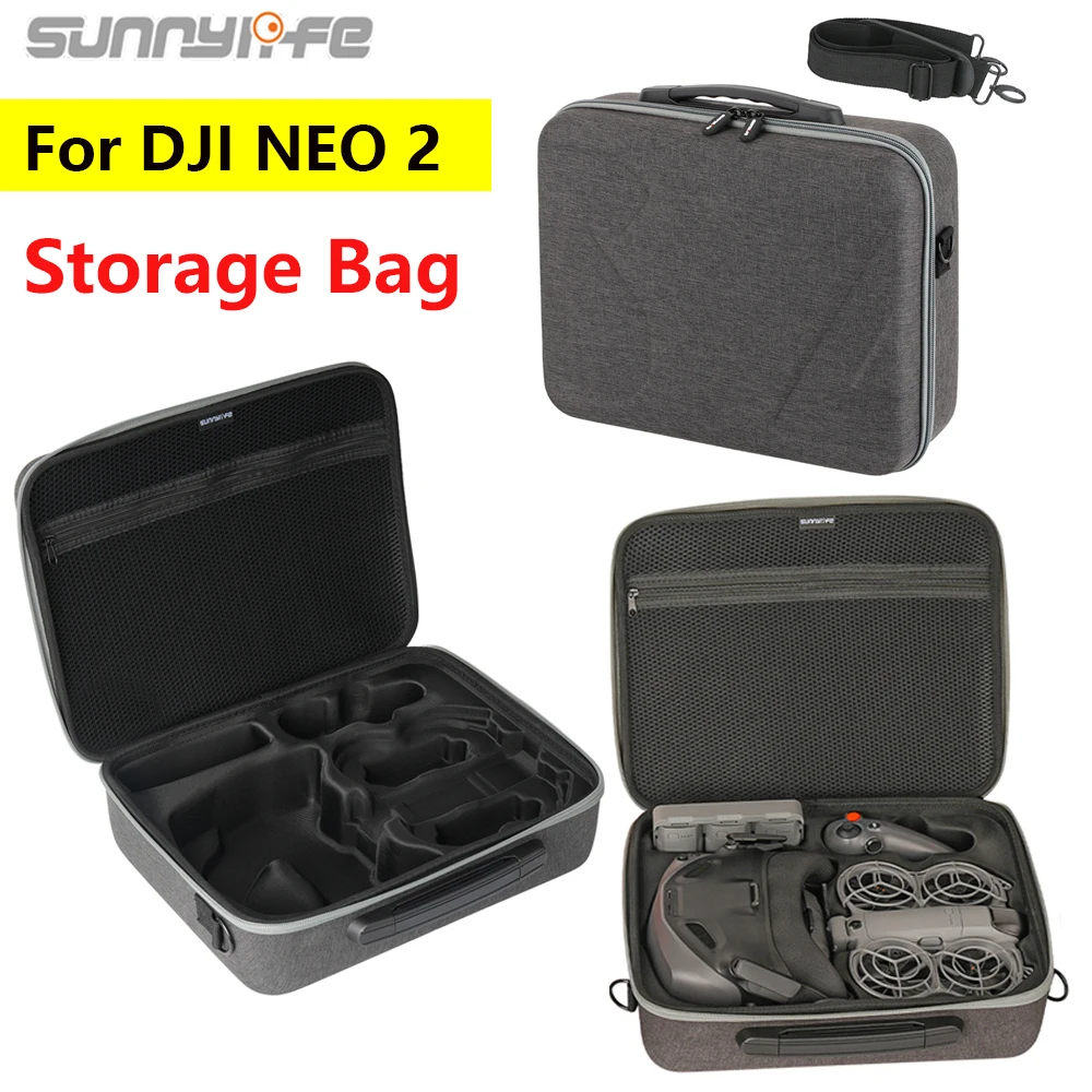 حقيبة حمل محمولة من Sunnylife لـ DJI NEO 2 حقيبة تخزين مقاومة للصدمات صندوق كتف لنظارات DJI N3 بدون طيار عن بعد وصندوق بطارية #1