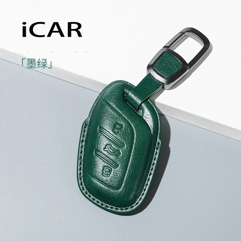 ICAR vera pelle 3 pulsanti per MG 4 2023 Mg4 Ev MG HS GT ZS EV ZX MG5 MG6 Smart Remote Car Key Case Cover portachiavi Accessorie