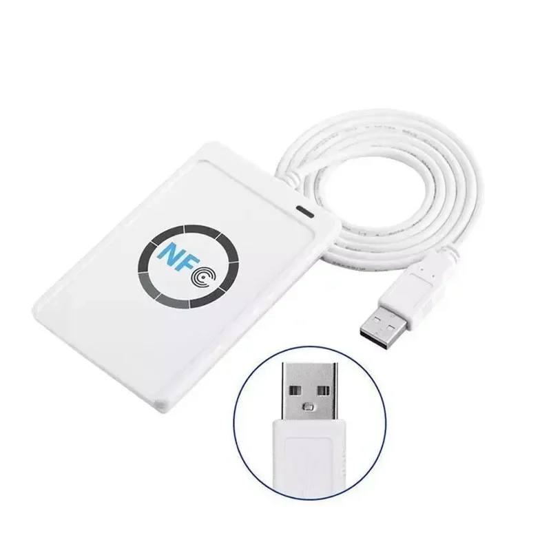 13.56 MHz Card Reader, RFID Duplicator, Smart Card Reader with UID Card, Key Fob, Keychain, ACR122U for Windows Linux Mac