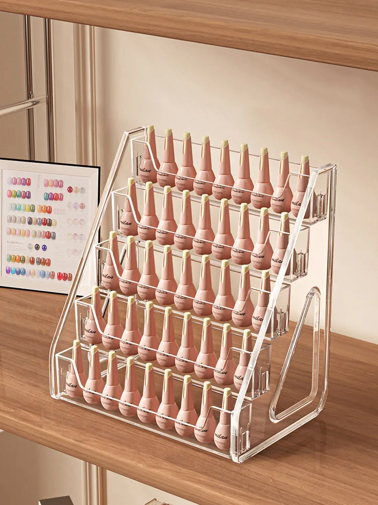 

Acrylic Nail Polish Display Stand Lipstick Perfume Shelf Display Storage Rack Nail Polish Display Organizer UV Gel Shelf Holder