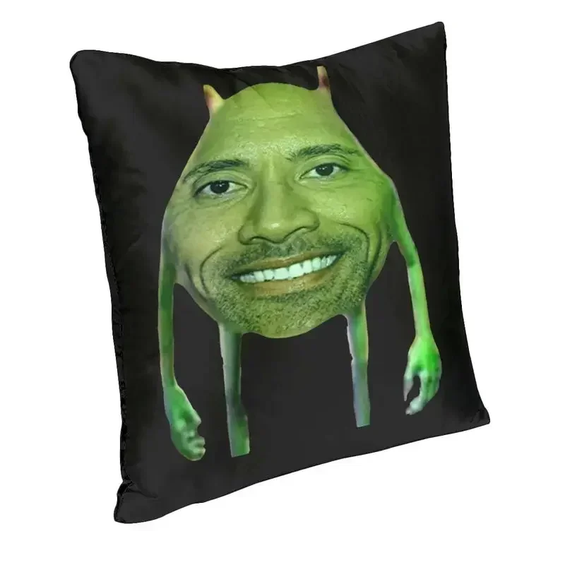 Dwayne The Rock Johnson Meme Cushion Cover Soft Polyester Home Decoration Pillow Case for Sofa Chair Sigle Printed (no Core)