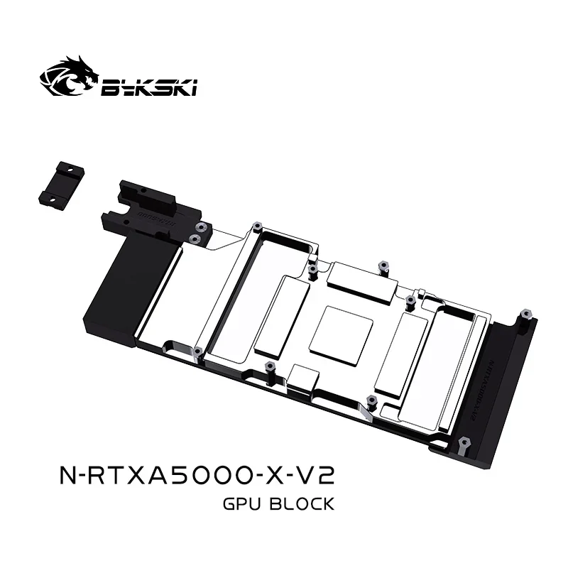 Bykski N-RTXA5000-X-V2 GPU Water Block , for Leadtek RTXA5000 Liquid Cooler Graphics Card Water Cooling Radiator/Dense Waterways
