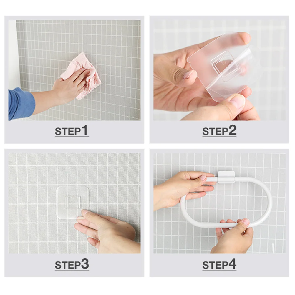 

Strong ABS Towel Ring Self-Adhesive No Drill Bathroom Towel Holder Water Stain Resistant Fingerprint Proof Easy Installation