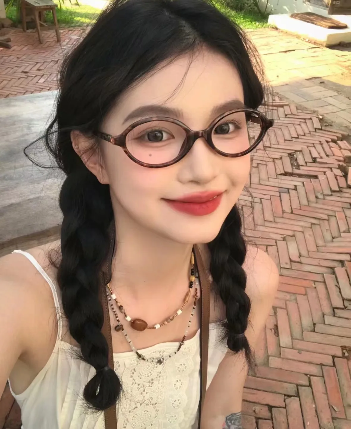 0 -0.5 -1.0 -1.5 To -4.0 Oval Frame Women's Myopia Glasses Trendy Anti-Blue Light Near Sighted Glasses Prescription Eyeglasses
