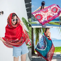 Beach Scarf 90x180cm Luxury BrandDesigner Hair Print Head Large Handkerchief Hijab Shawl Women bandanna foulard muffler wrap