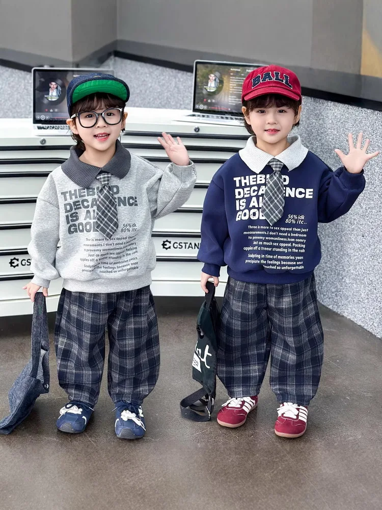 set-di-abbigliamento-per-ragazzi-stile-britannico-felpa-pantaloni-a-quadri-completo-2-pezzi-primavera-autunno-per-bambini-2-10-anni