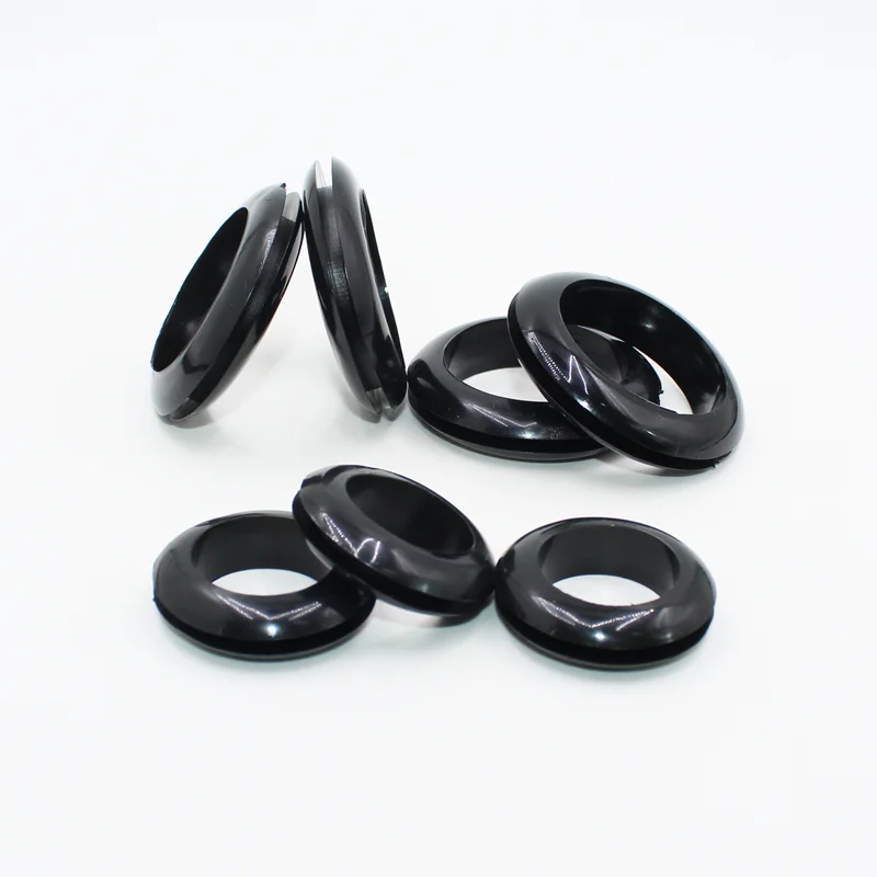 Schwarze Gummi doppelseitige Schutzs pulen dichtung für Tülle dichtung Kabel aus Loch Draht Verteiler kasten durch Draht ID 3-80mm – Detail 3