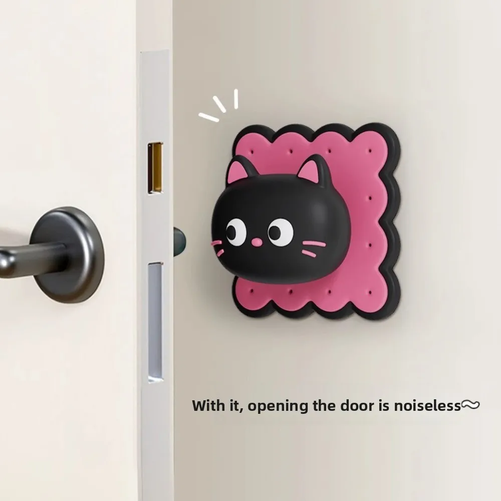 1pc Cartoon Doll Door Handle Cushion Quiet Anti Pinch Hand Guard Decorative Door Buffer for Family Household Safety Protection