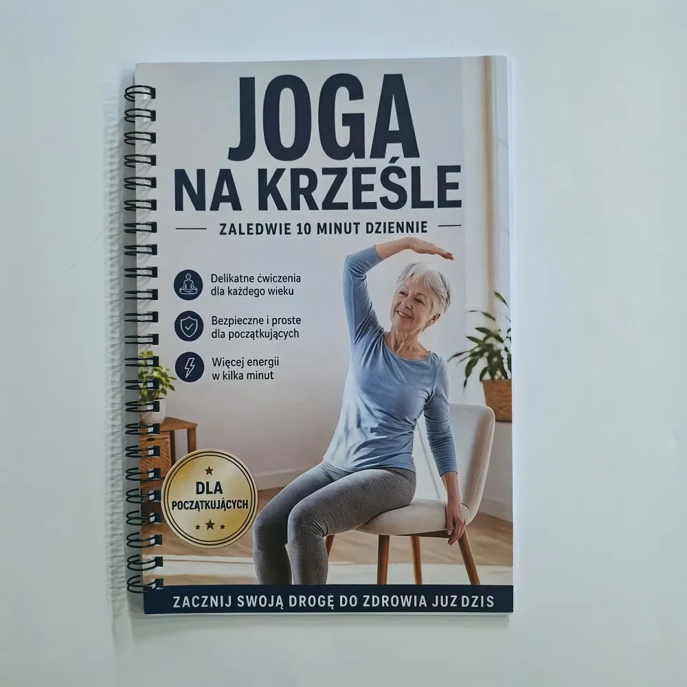 Polish chair Yoga Guide for Weight Loss, Muscle Strengthening & Flexibility, Beginner Friendly Seated Workout Tutorial Book