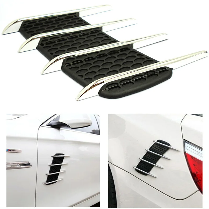 Auto Flow Vent Fender Intake Car Shark-Gills Outlet Stickers Simulation Vent False Air Outlet Side Hood Bonnet Decorative