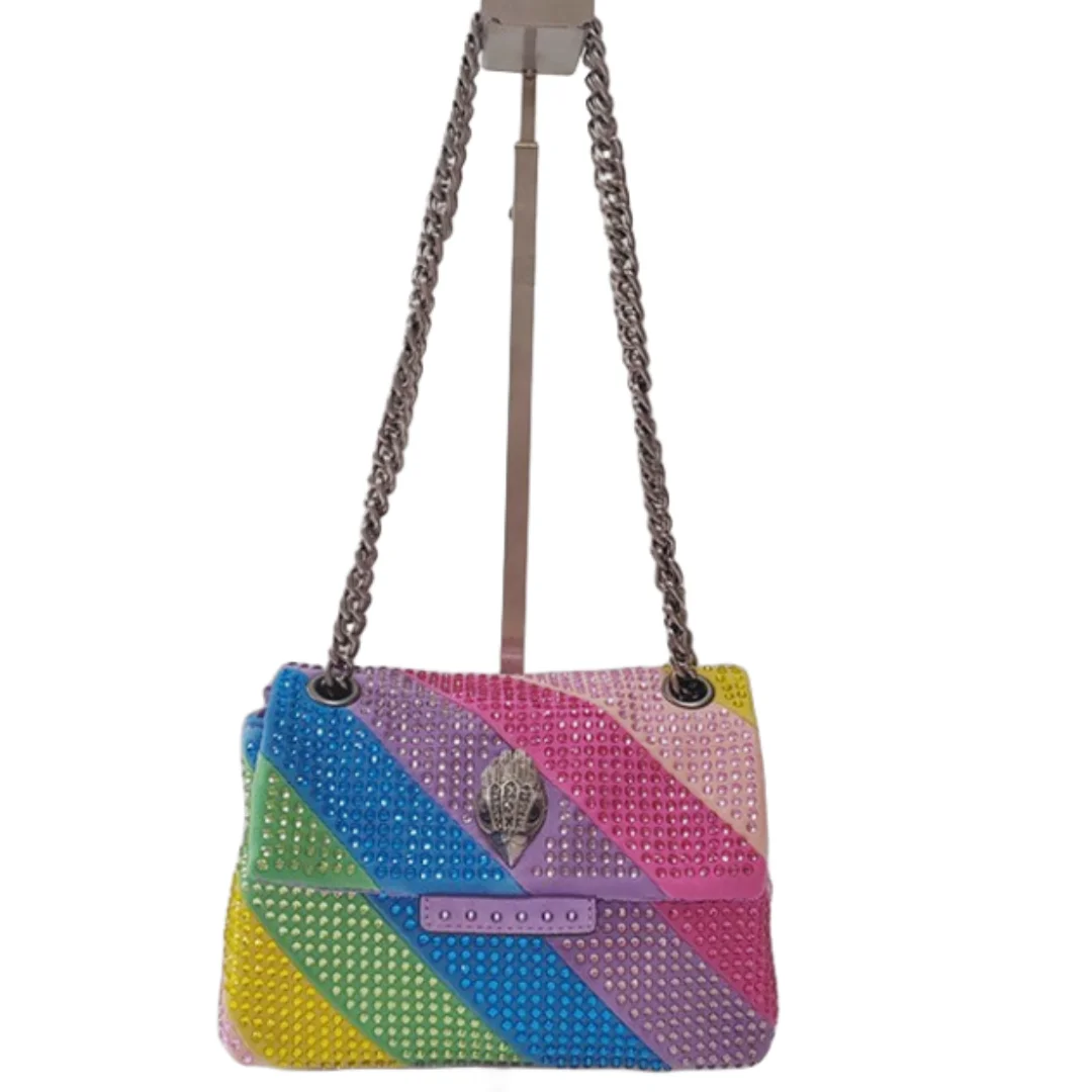 New Arrival Suede Women Handbag Rainbow Stone Cross Body Bag Lady Fashion Diamond Shoulder Handbag Eagle Metal Luxury Design