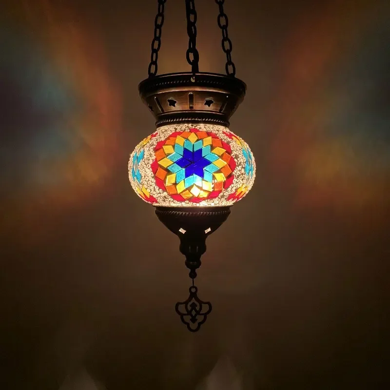 

Mediterranean Pendant Light Retro Romance Ceiling Chandelier Bohemia Home Decor Lighting for Living Room Hanging Lamp Fixture