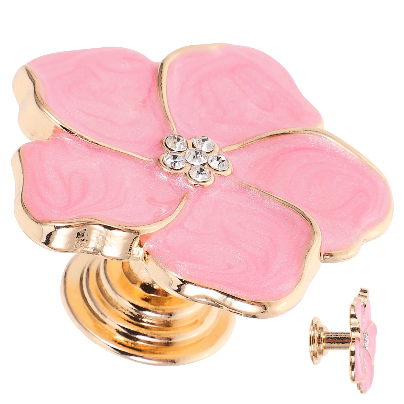 مقبض كابينة من سبائك الزنك على شكل زهرة، مقبض سحب باب مزخرف لخزانة الملابس، مقبض خزانة الأثاث #2