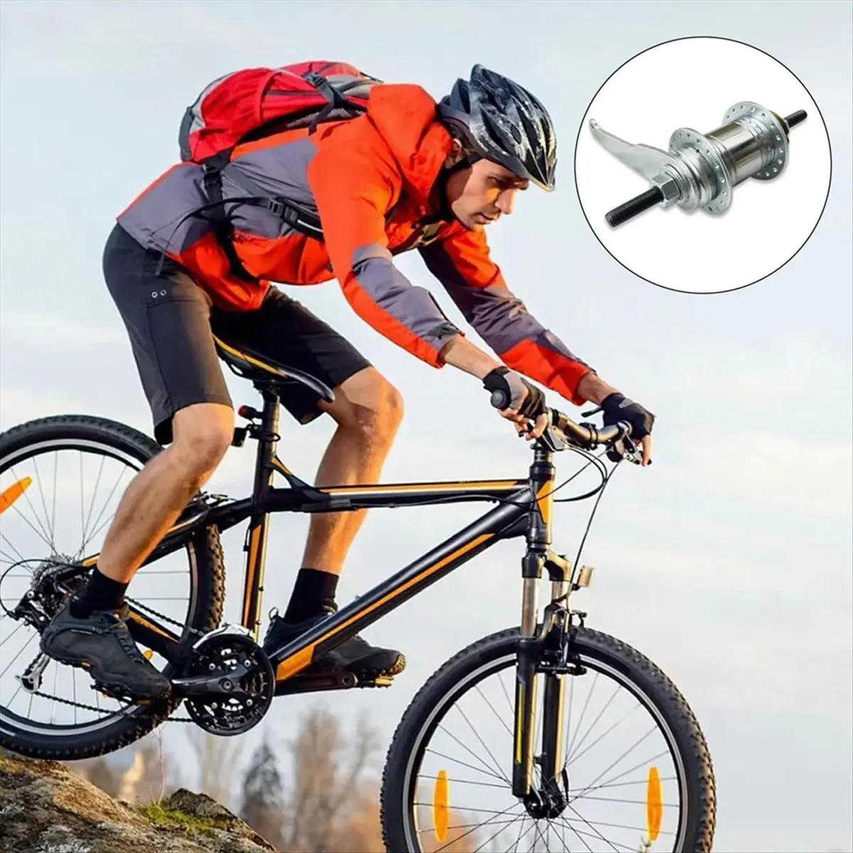 

ABXY 36-Hole Coaster Brake Rear Hub for Fixed Gear Bikes, Aluminum Alloy Reversible Backpedal Brake Hub for Bicycle