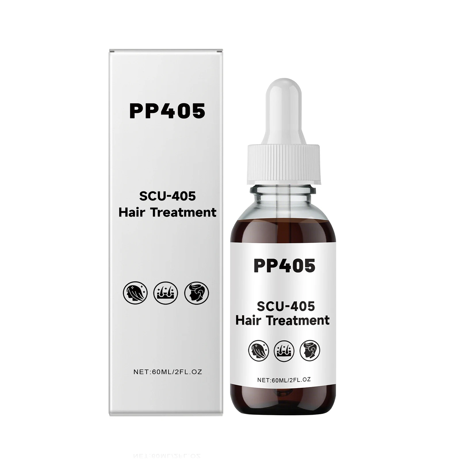 PP405 Hair Treatment Oil Reduce Hair Los Prevent Breakage Smooth Frizz Repair Split Ends Moisturize Scalp Boost Volume 60ml