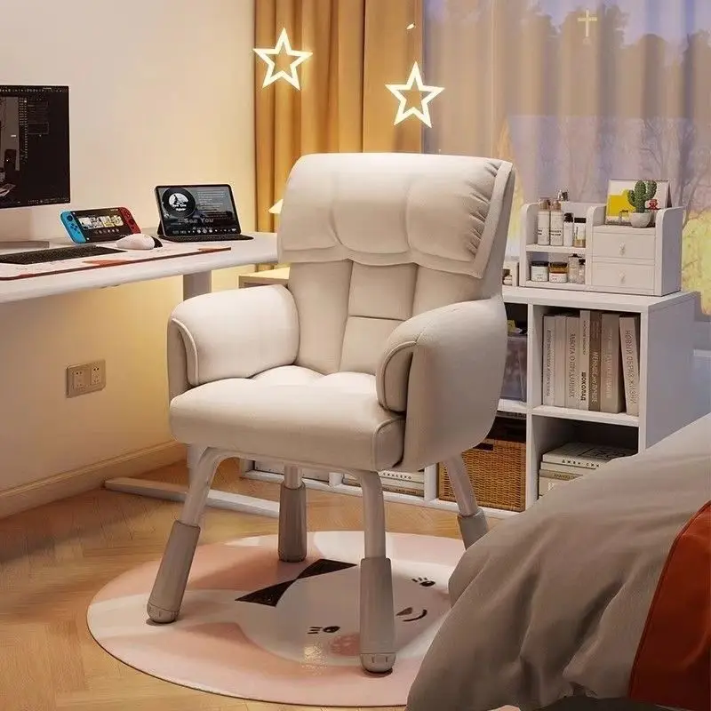 Home Bedroom Computer Chair Comfortable Long-term Sitting Dormitory College Student Study Swivel Chair Small Backrest Stool