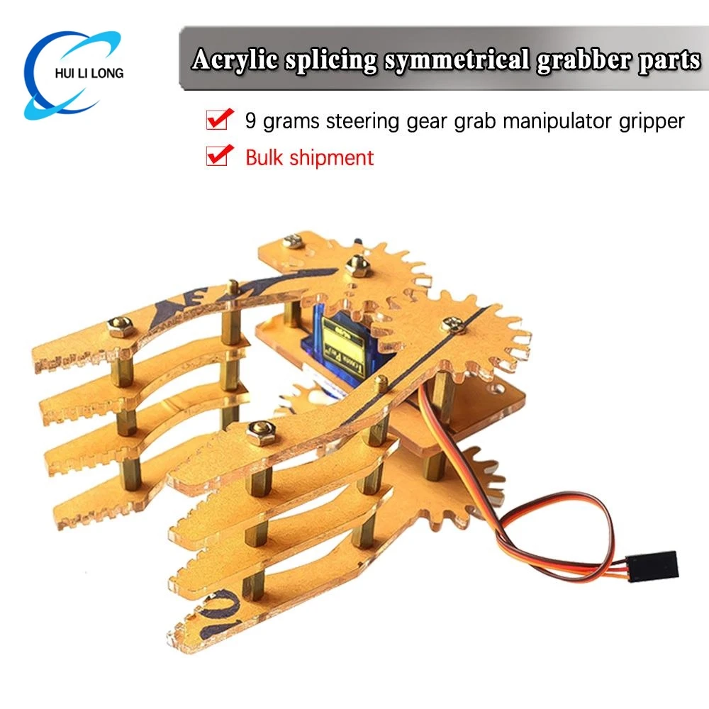 SG90 9g ترس التوجيه قبضة ميكانيكية مناور الملقط الاكريليك خياطة انتزاع متناظرة