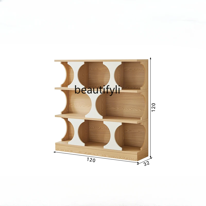 

Display Cabinet Household Sideboard Cabinet Entrance Cabinet Bookcase New Chinese Style Bookcase Bookshelf Storage