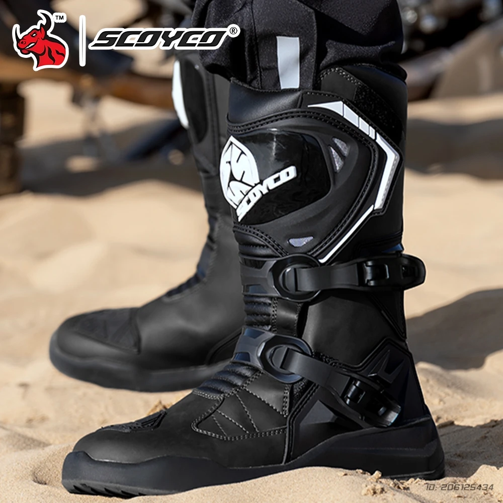 

Motorcycle Boots Off Road Motocross Boots For Men Adventure Touring Riding Gear Dirt Bike Protective Footwear