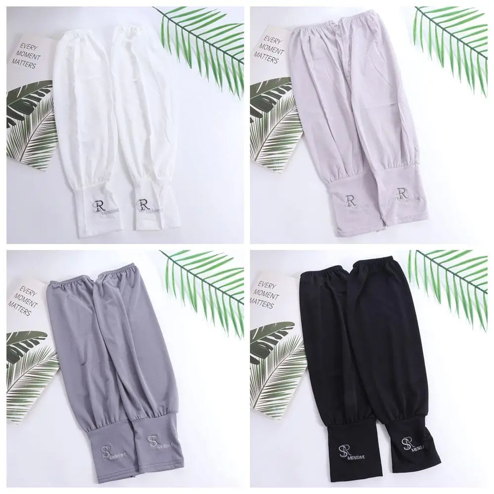 

Solid Color Ice Silk Sleeves Anti-UV UV Insulation Sunscreen Sleeve Long-sleeved Glove Cycling Gloves Sun Protection Cover