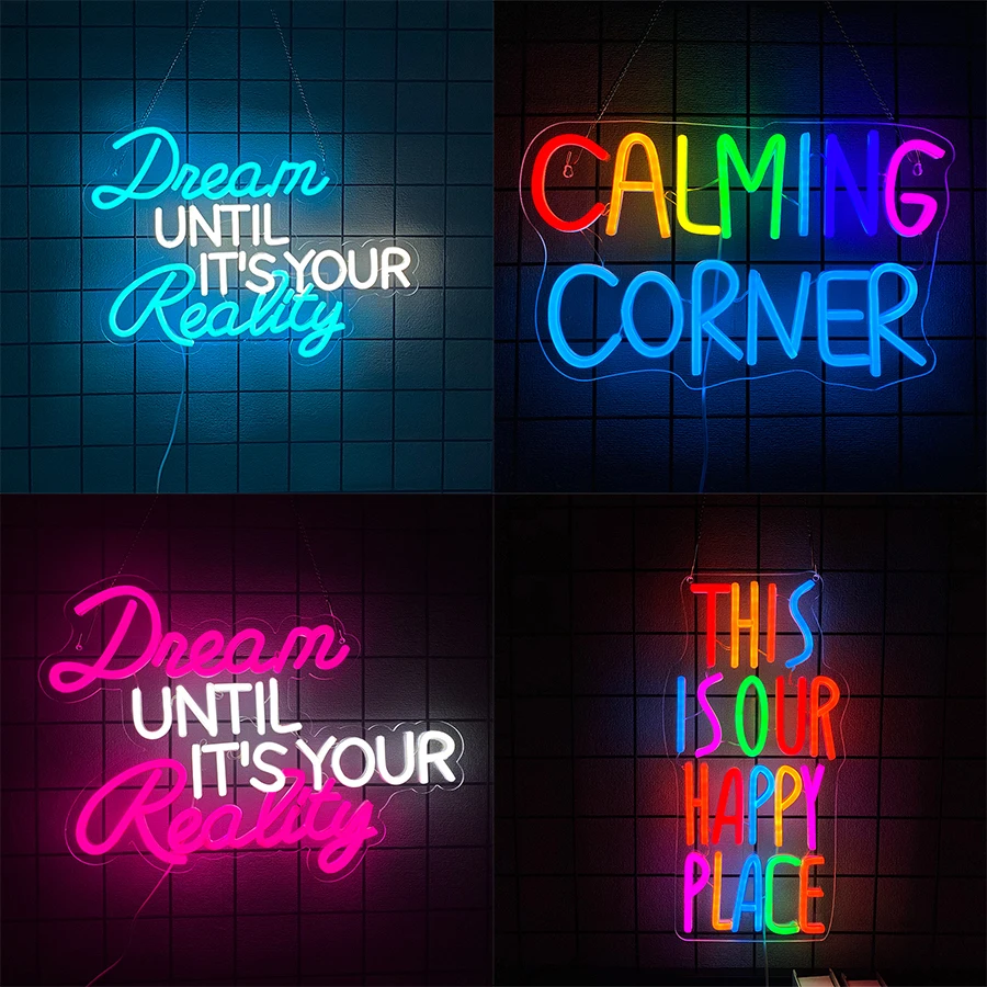 Learning Quotations Led Neon Sign, Colored Letter Wall Lamp, Usb Powered, Used For Room, Library, Classroom, Office Art Decor.