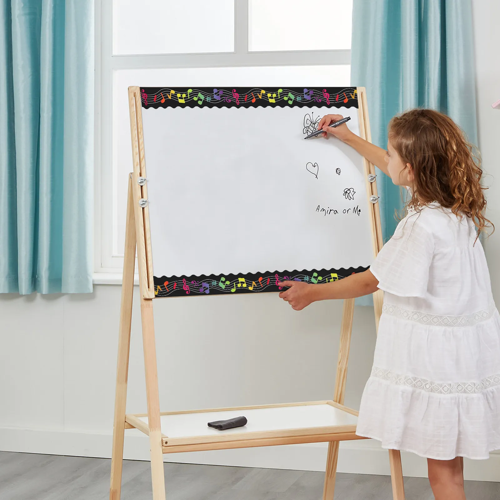 

Bulletin Board Border Sticker Roll for School Home Office Classroom Decor DIY Chalkboard Trim Fade Resistant