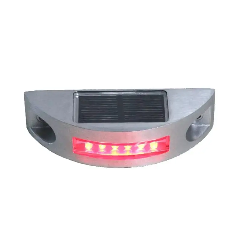 LNHF 2X IP68 Waterproof LED Solar Powered Road Stud Light Road Reflective Ground Light Warning Light Red Light