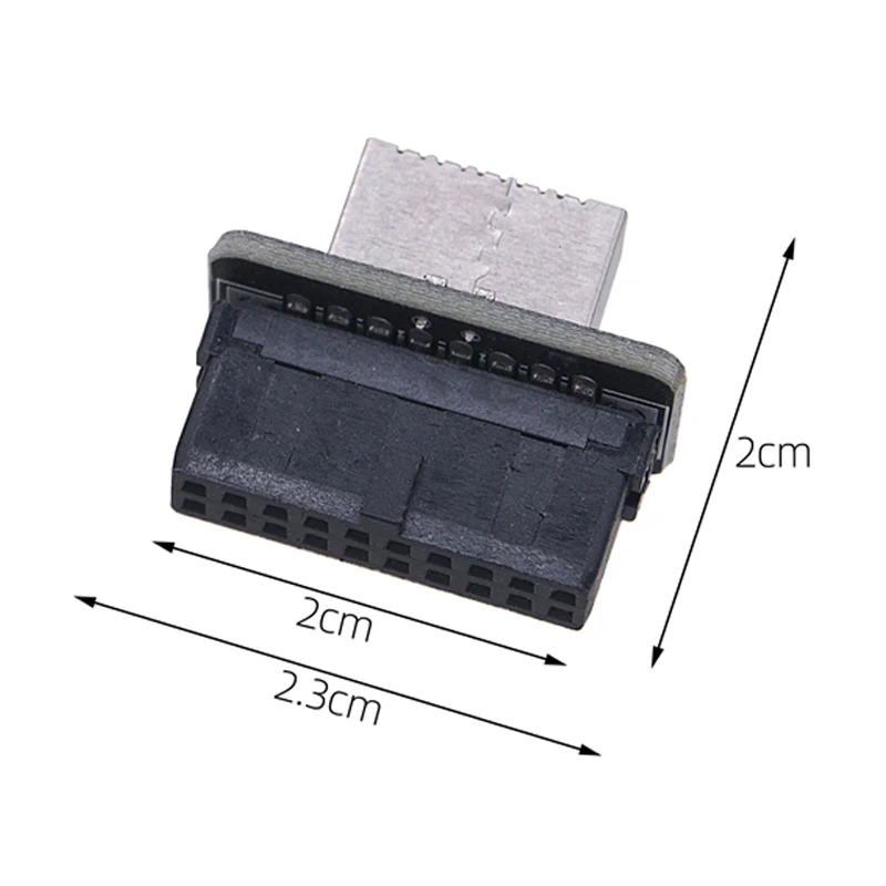 1pc USB Front Panel Adapter Type-E to USB 3.0 19 PIN Adapter Internal Vertical Header Splitter for Type C Motherboard