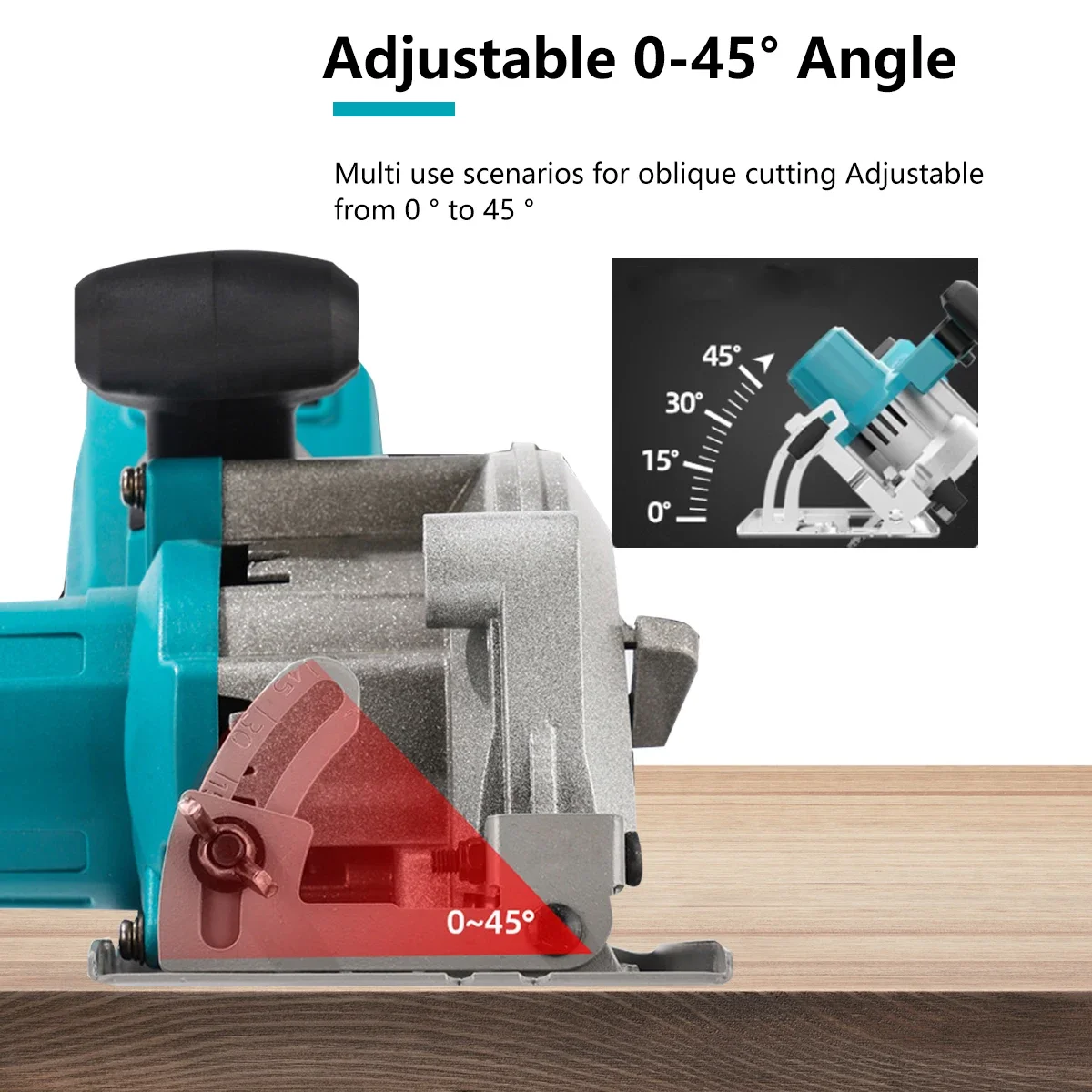 Brushless 5Inch 125mm Mini Electric Circular Saw Cordless 0-45° Adjustbale Woodworking Power Garden Tool For Makita 18V Battery