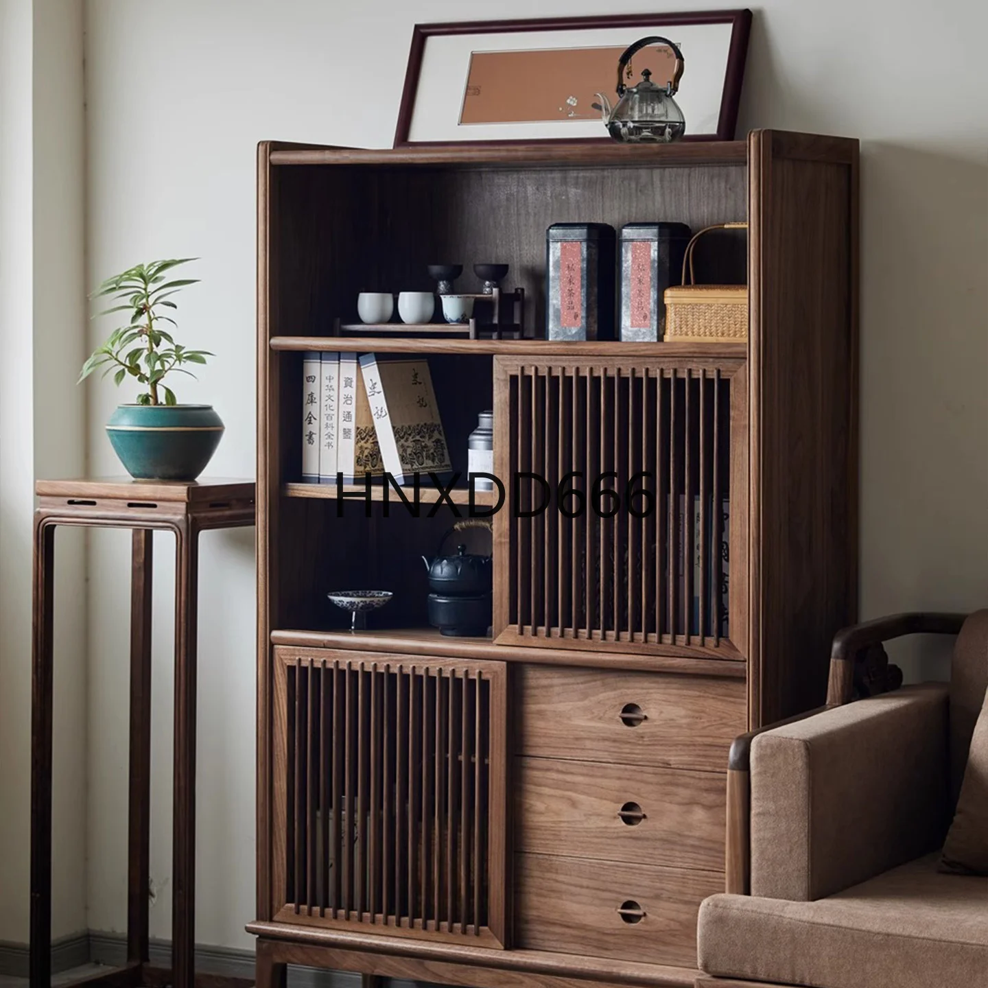 Neues chinesisches Bogu-Rack aus Walnussholz