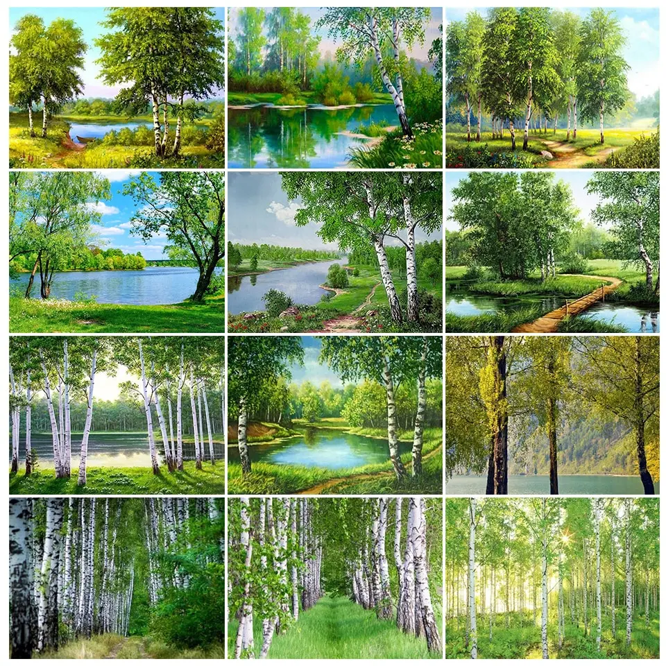 

5D DIY Diamond Painting Landscape Rhinestone Diamond Embroidery Cross Stitch Kit Inlaid Mosaic Art Picture Home Decoration Gift
