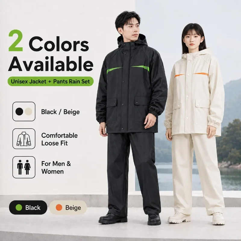 Unisex 2-Piece Waterproof Cycl - Cycling Commuter Rain Jacket review and price