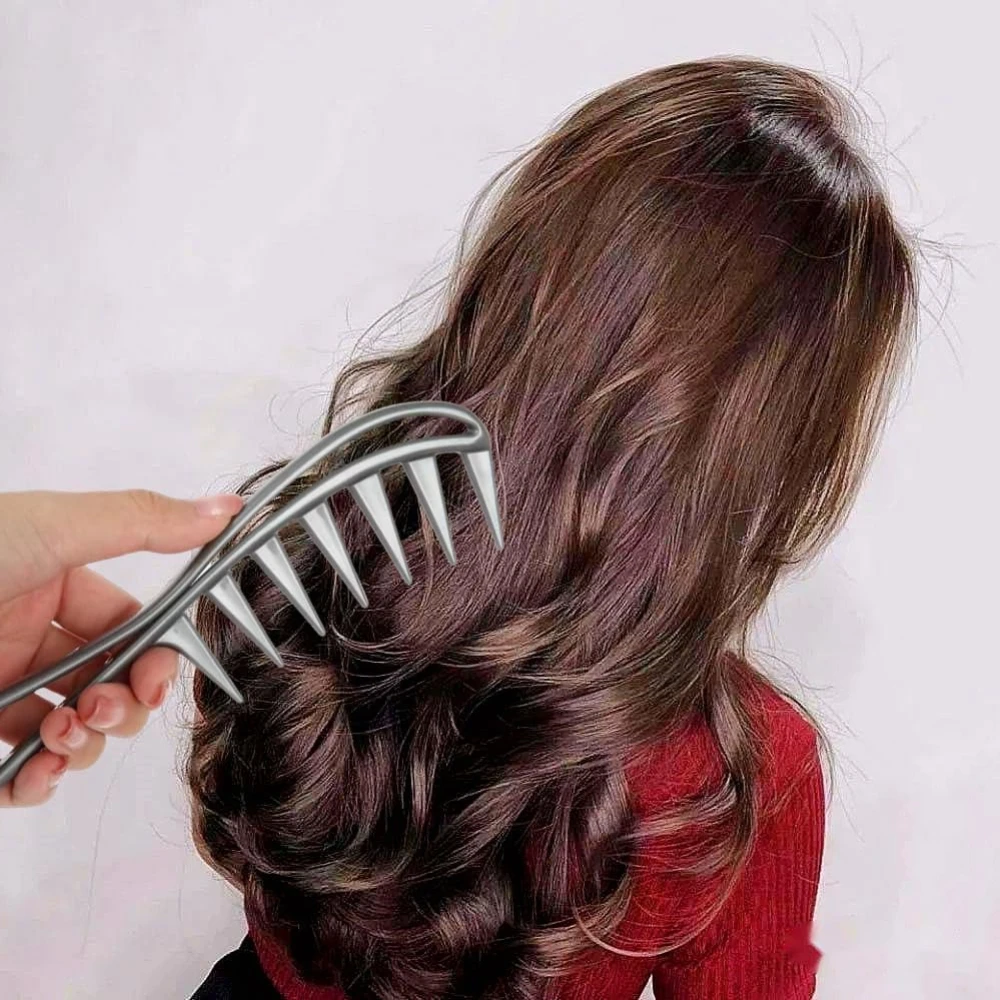 50/52/53Pcs Hair Comb Set Including 50Pcs Elastic Hair Bands & Wide Tooth Comb for Wet Curly Wavy Thick Long Hair and Wigs