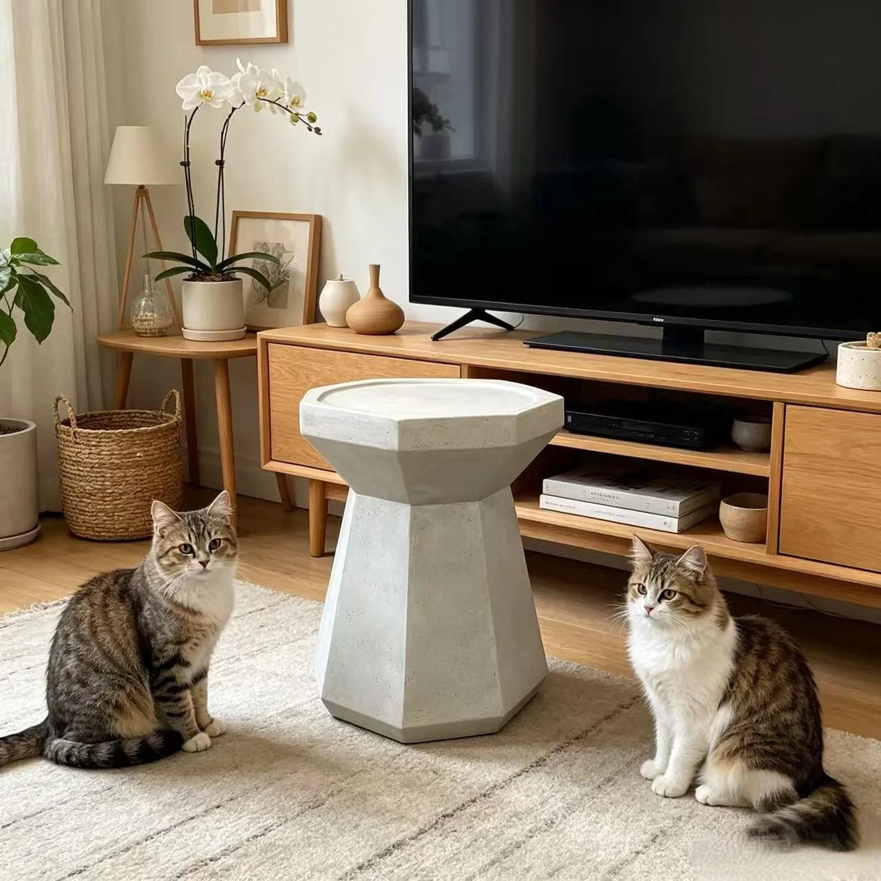 Nordic designer creative small side few B & B cream wind cafe side few small round table small coffee