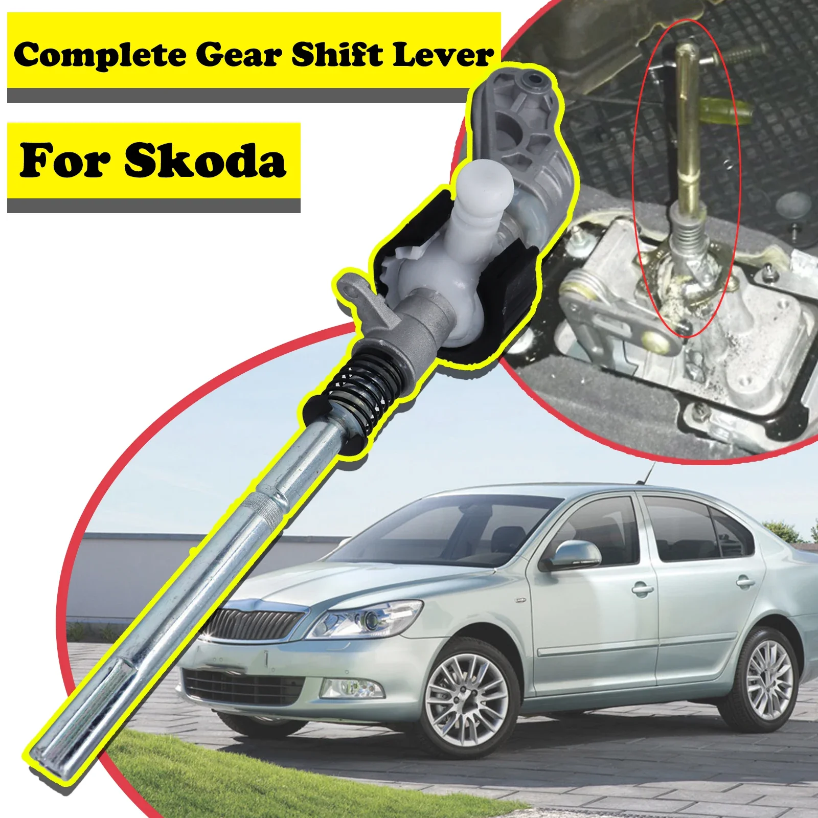 

For Skoda Complete Gear Shifter Selector Lever Guide Bearing Shell Bushing Manual Transmission Shifting Issue Fix Linkage End