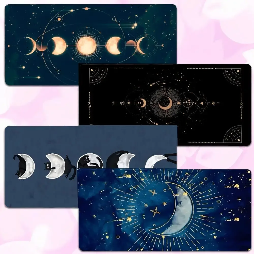 Moon Card tarot card Moon Card Mouse Pad Thick Lock Edge Gaming Desk Mat Large Size PC Mouse Pad Home decor