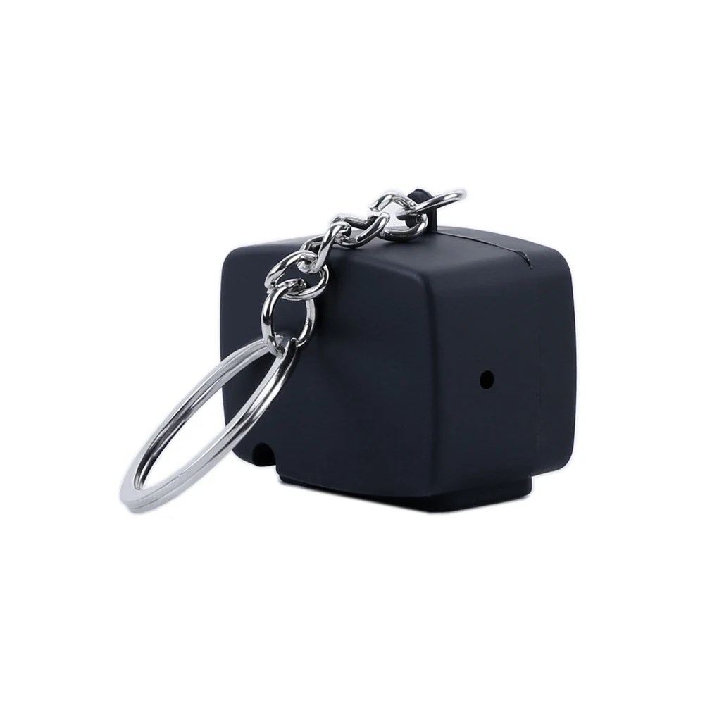 Halloween Retro Mini TV Keychain Grim Reaper Pattern Light Up Sound Key Ring Funny Bag Charm Holiday Party Gift for Men Women