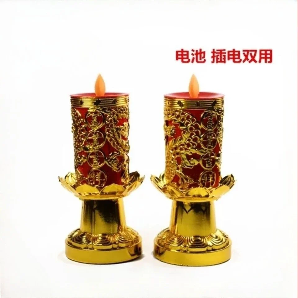 LED Electronic Candles for Buddha Light Simulation Led Buddha Candle Lamp Buddhist Supplies Buddhism Tools Flicker Lifelike Safe