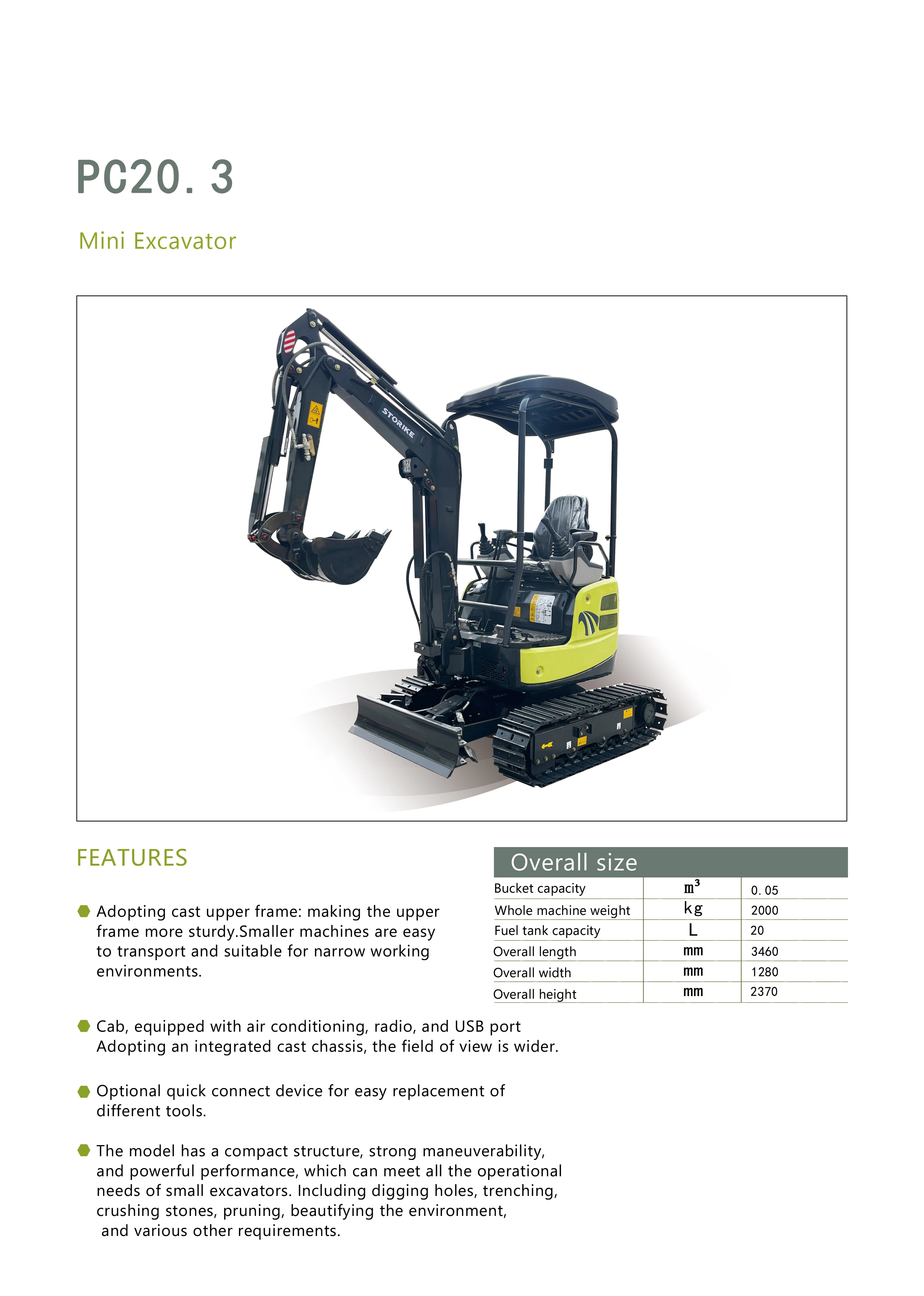 YG Spedizione Gratuita Crawler Digger Farm Mini Bagger Home Escavatori Compatti 2T Mini Escavatore Macchina