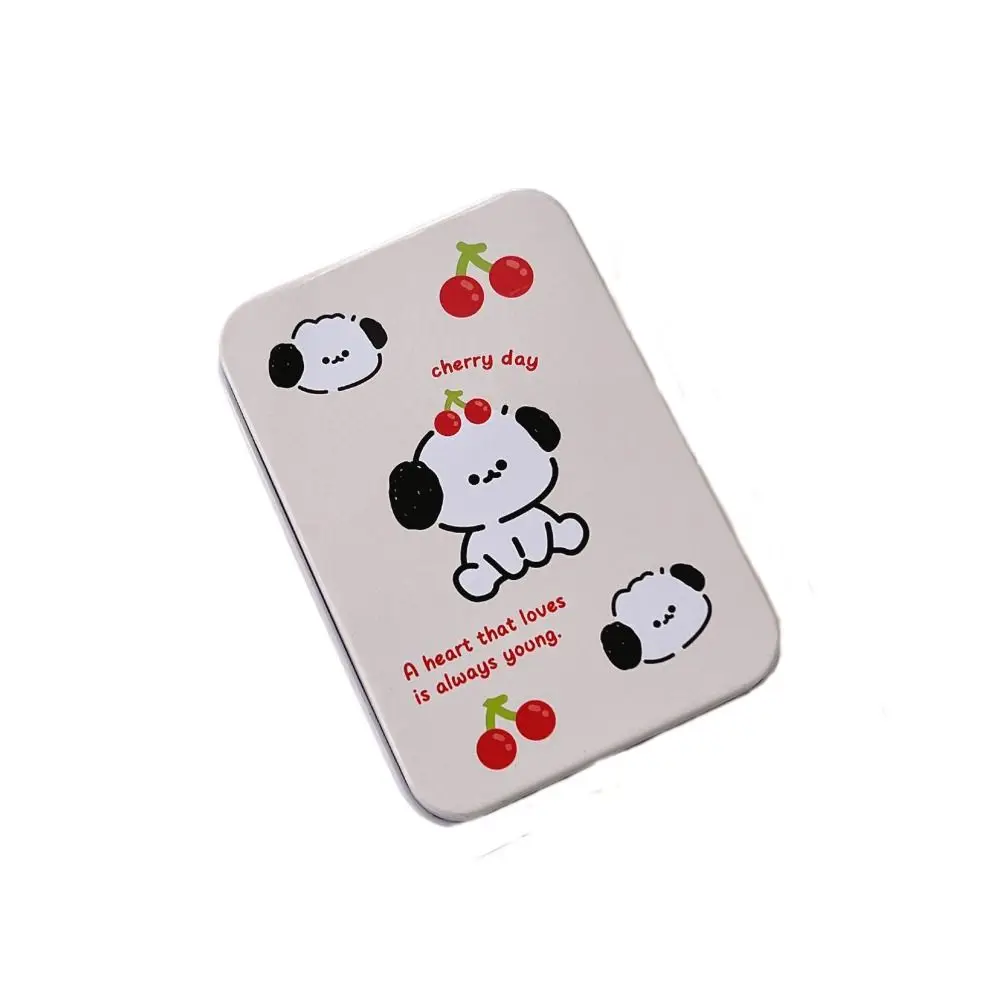 

Cute Cartoon Tinplate Box Puppy Pattern Rectangular Storage Box Mini Metal Small Box Decoration Jewelry
