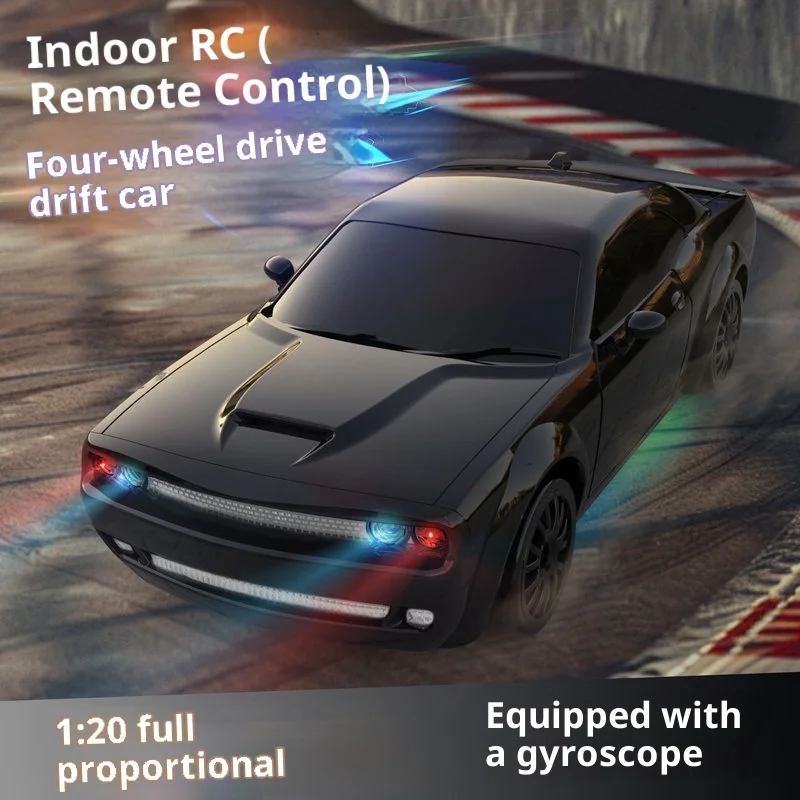 Fqd10 Rc Drift Car 1 20 Scale Full Proportional Four Wheel Drive Gyroscope Car With Cool Atmosphere Lighting For Hobbyists