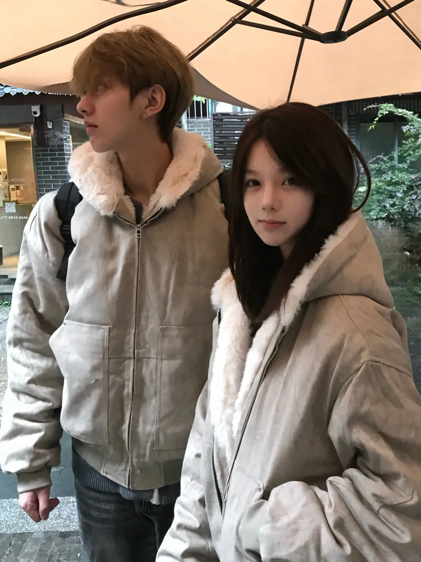 

American Retro Marble Patterned Men's Winter Thiened Fce Lined Hooded Jaet Heavyweight Warm Cotton Coat