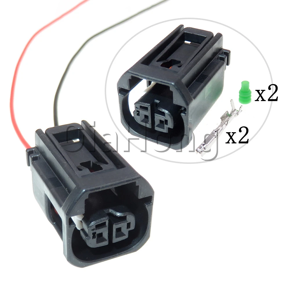 1 Set 2 Ways 90980-12D16 AC Assembly Car Small Current Cable Harness Waterproof Plugs 7289-7040-30 Auto Plastic Housing Socket