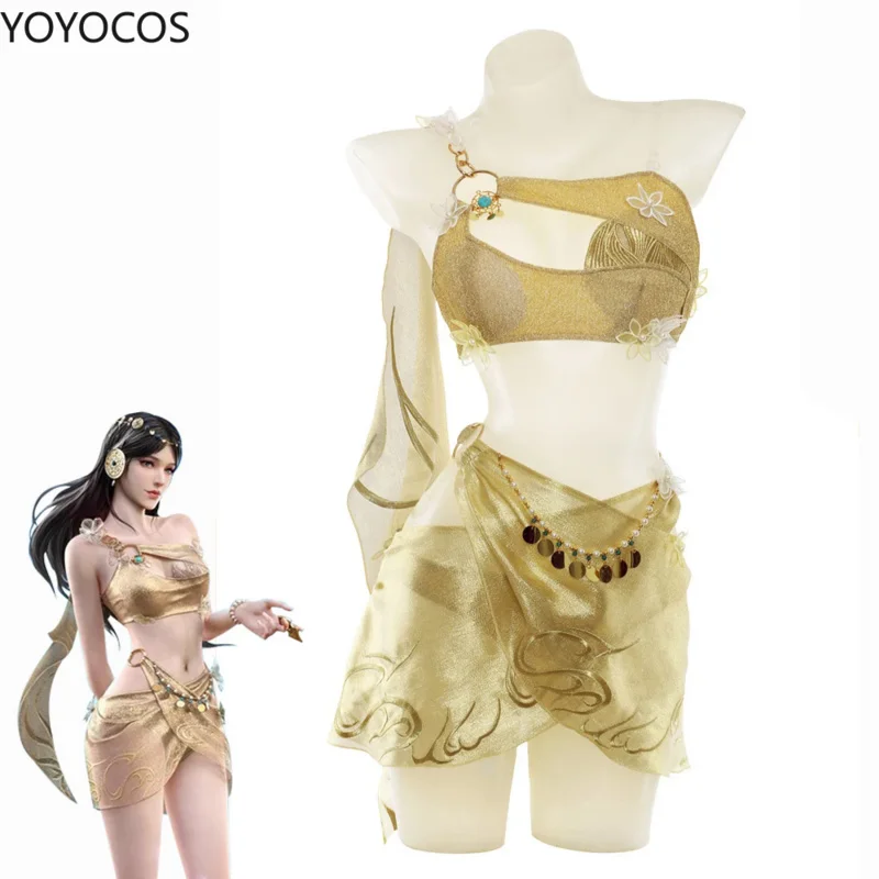 

Yoyocos Canaan swimwear cosplay gold embroidery set Naraka bladepin women outfit