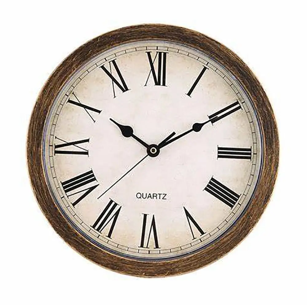 Wall Mountable Wall Clock Safe Box Lockable Container Silver Brown Secret Compartment Box Compact Size Discreet Appearance