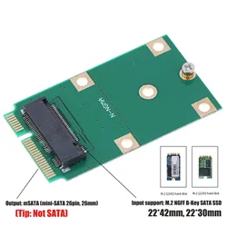 M.2 NGFF B-Key SATA SSD To mSATA Adapter M2 to mini-SATA Converter Riser Card For PC Laptop Add On Card